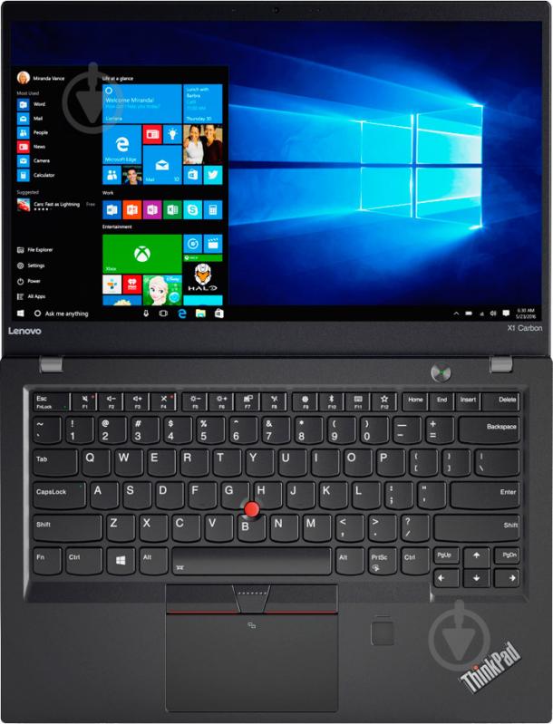 Ноутбук Lenovo ThinkPad X1 Carbon (5th Gen) 14" (20HR0067RT) black - фото 3