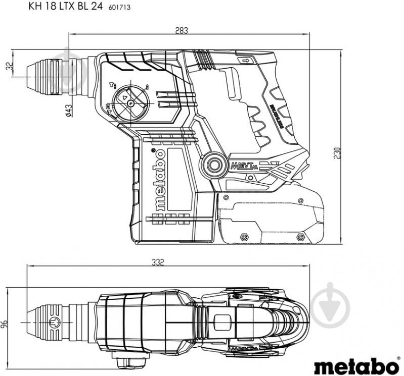 Перфоратор Metabo KH 18 LTX BL 24 601713840 - фото 3