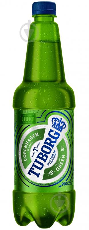 Пиво Tuborg green светлое 0,9 л - фото 1