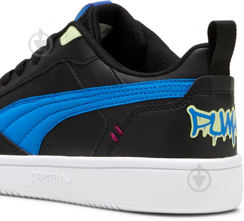 Кроссовки для мальчиков демисезонные Puma REBOUND V6 LO MID 90SJR 39794102 р.37 черные - фото 4