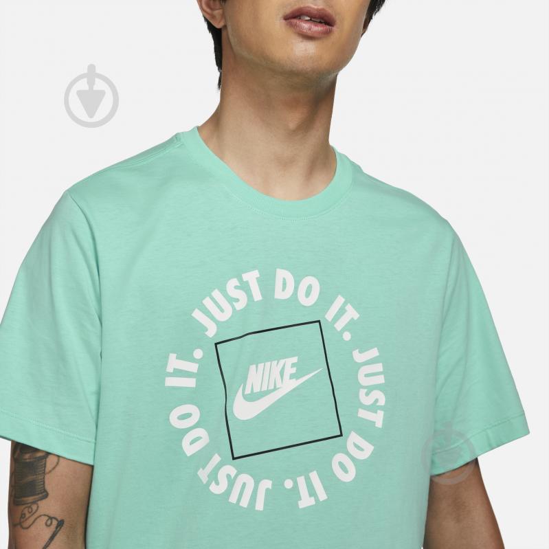 Футболка Nike M NSW TEE JDI HBR 1 DA0238-307 р.S бірюзовий - фото 3