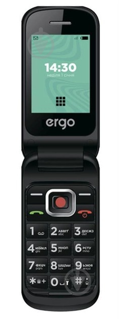 Мобільний телефон Ergo F241 Dual Sim black F241 Dual Sim (black) - фото 1