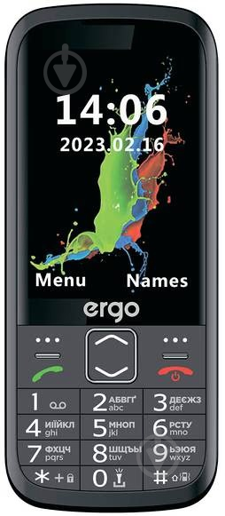 Мобільний телефон Ergo R351 Dual Sim black R351 Dual Sim (black) - фото 1