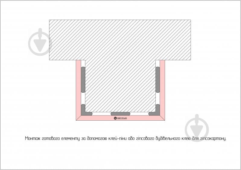 Короб гіпсокартонний x2 (2500 мм) + універсальний комплект INSTYFLEX 1250x150х - фото 5