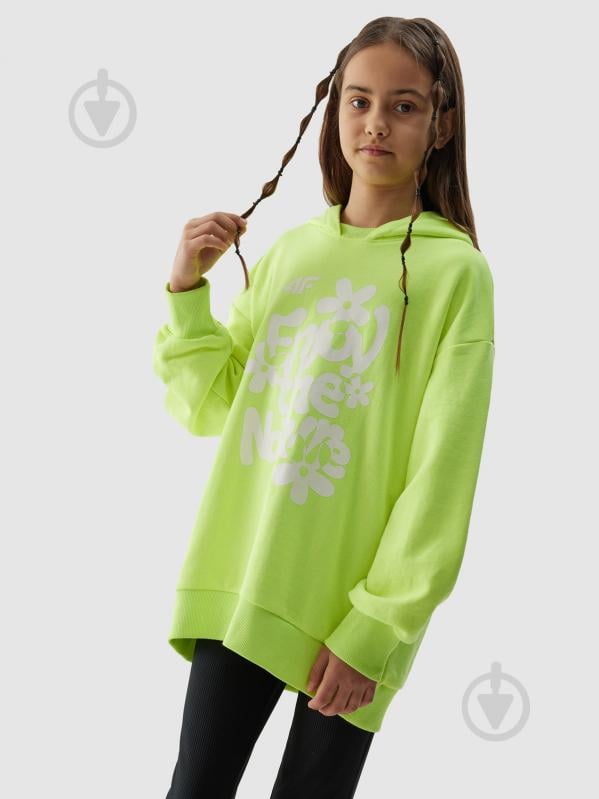 Джемпер 4F SWEATSHIRT F0941 4FJWSS24TSWSF0941-73N р.164 жовтий - фото 3