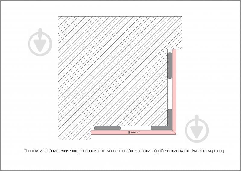 Кут гіпсокартонний x2 (2500 мм) + універсальний комплект INSTYFLEX 1250x260х - фото 5