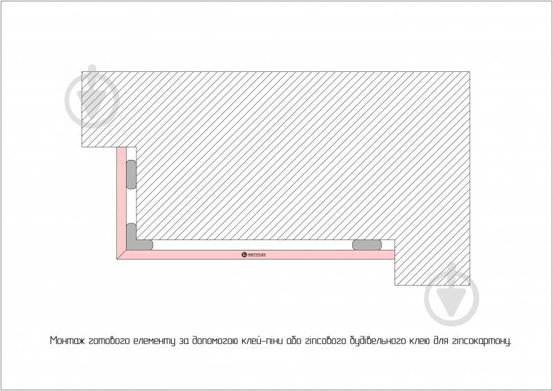 Угол гипсокартонный x2 (2500 мм) + разносторонний комплект INSTYFLEX 1250x150х - фото 4