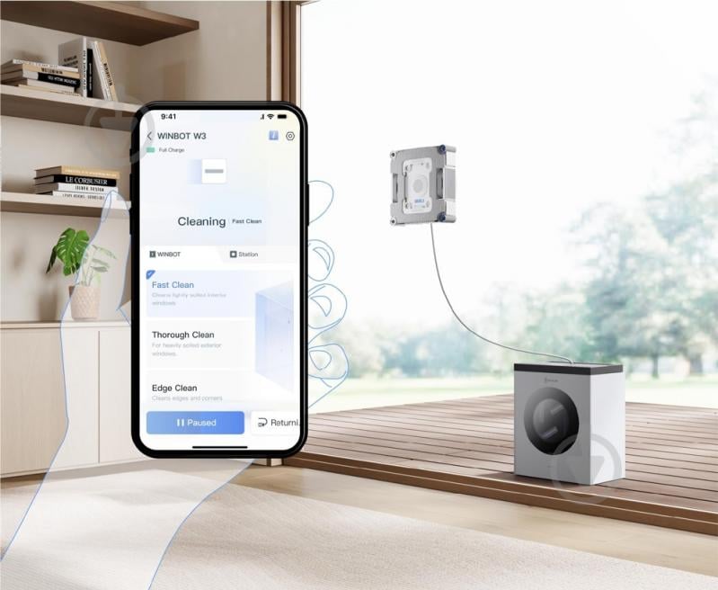 Робот-мийник вікон Ecovacs WINBOT W3 OMNI (WG858-07) - фото 19 Робот-мийник вікон Ecovacs WINBOT W3 OMNI (WG858-07) - фото 19