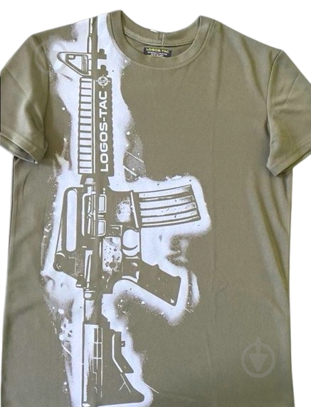 Футболка чоловіча LOGOS-Tac з принтом AR-15, р.2XL хакі - фото 1