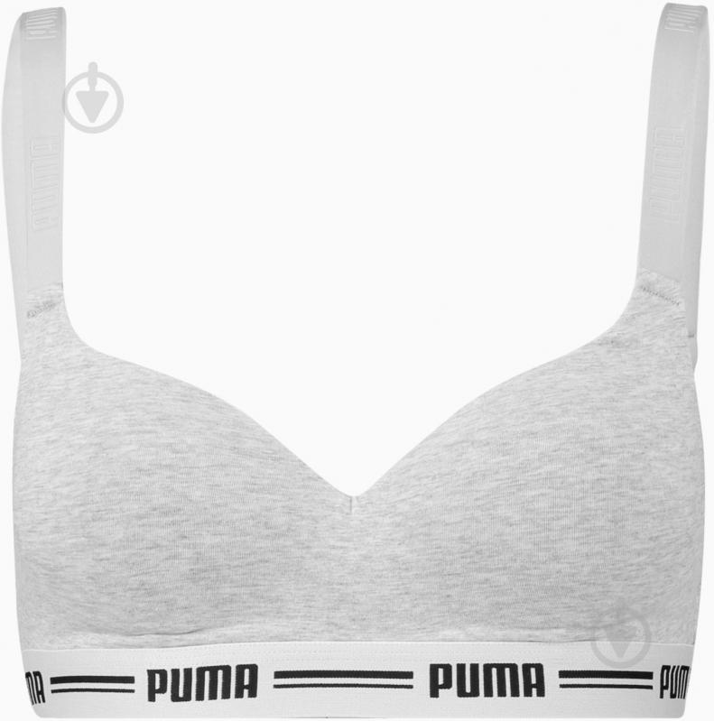 Бра Puma WOMEN PADDED TOP 1P HAN 90786303 р.XS серый - фото 1