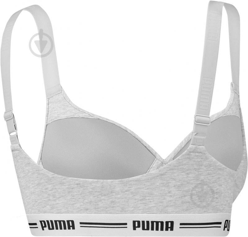 Бра Puma WOMEN PADDED TOP 1P HAN 90786303 р.XS сірий - фото 4