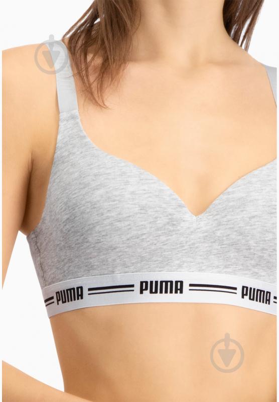 Бра Puma WOMEN PADDED TOP 1P HAN 90786303 р.XS серый - фото 8