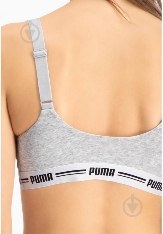 Бра Puma WOMEN PADDED TOP 1P HAN 90786303 р.XS сірий - фото 9