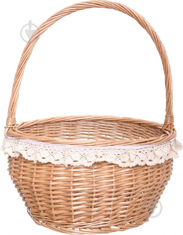 Корзина плетеная с текстилем 35/27х20/45 см Easter 16-4B-1 - фото 2