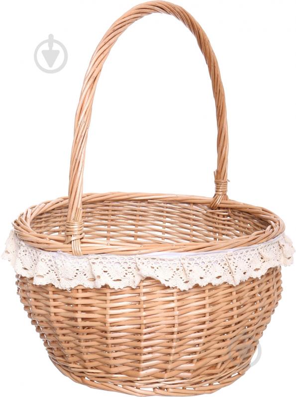 Корзина плетеная с текстилем 35/27х20/45 см Easter 16-4B-1 - фото 1