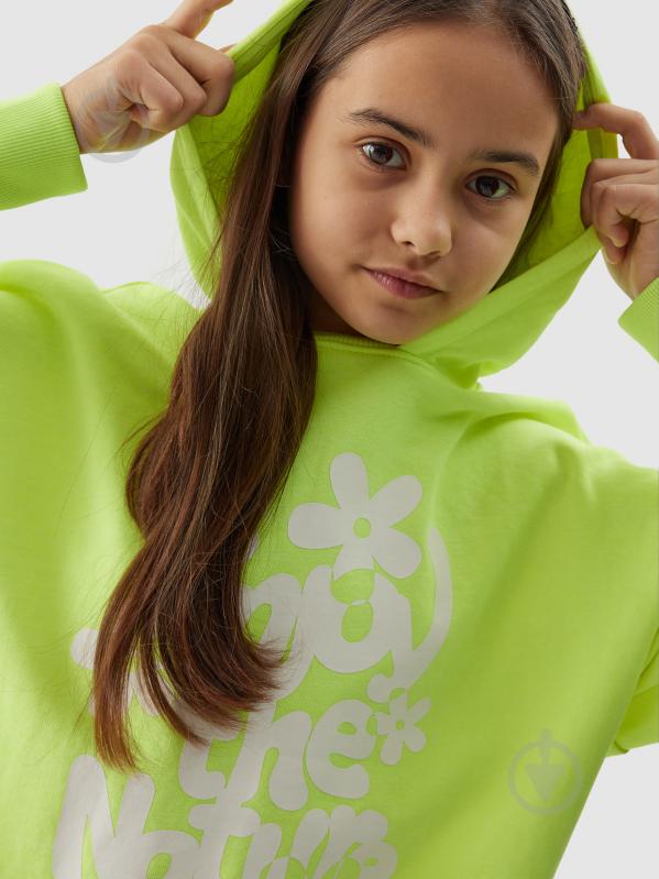 Джемпер 4F SWEATSHIRT F0941 4FJWSS24TSWSF0941-73N р.152 жовтий - фото 2