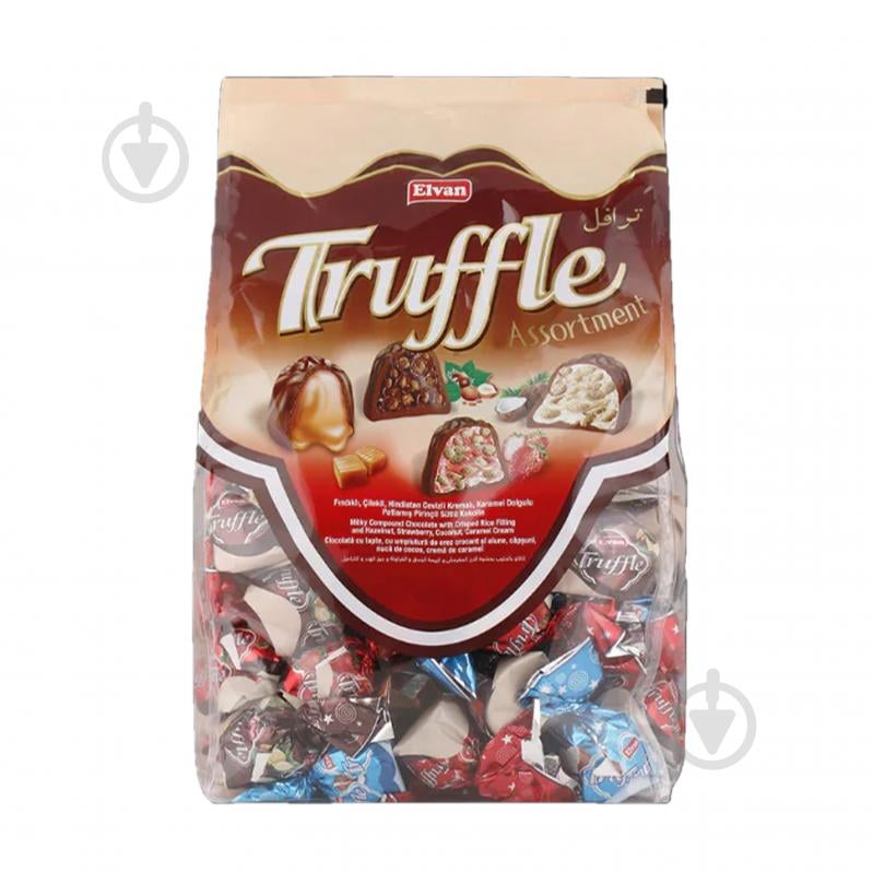 Шоколадные конфеты Elvan Truffle bag mix 1000 г - фото 1