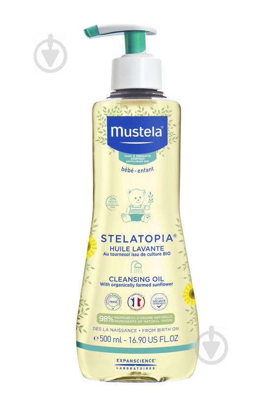 Олія для душу Mustela Stelatopia Cleansing oil 500 мл - фото 1