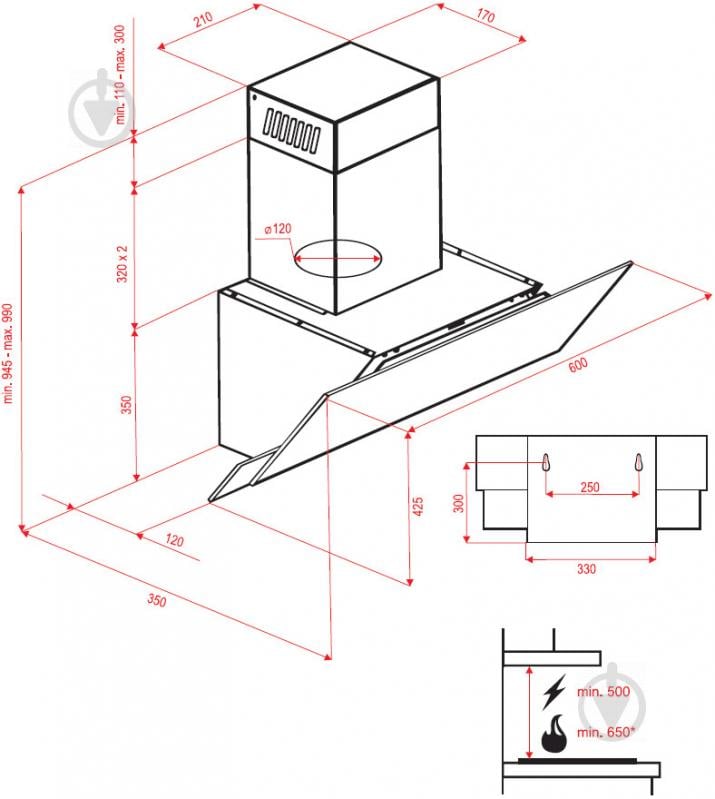 Вытяжка Perfelli DN 6322 BL LED - фото 7