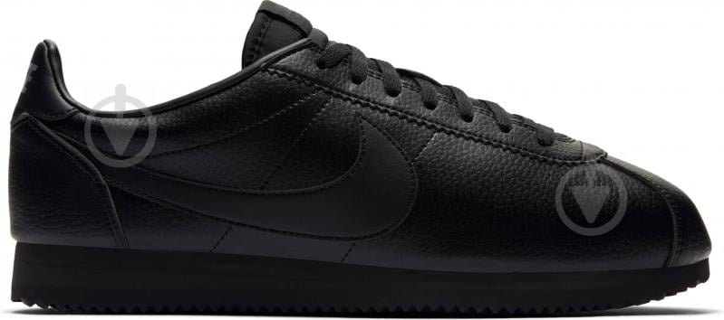 Nike cortez triple black leather online