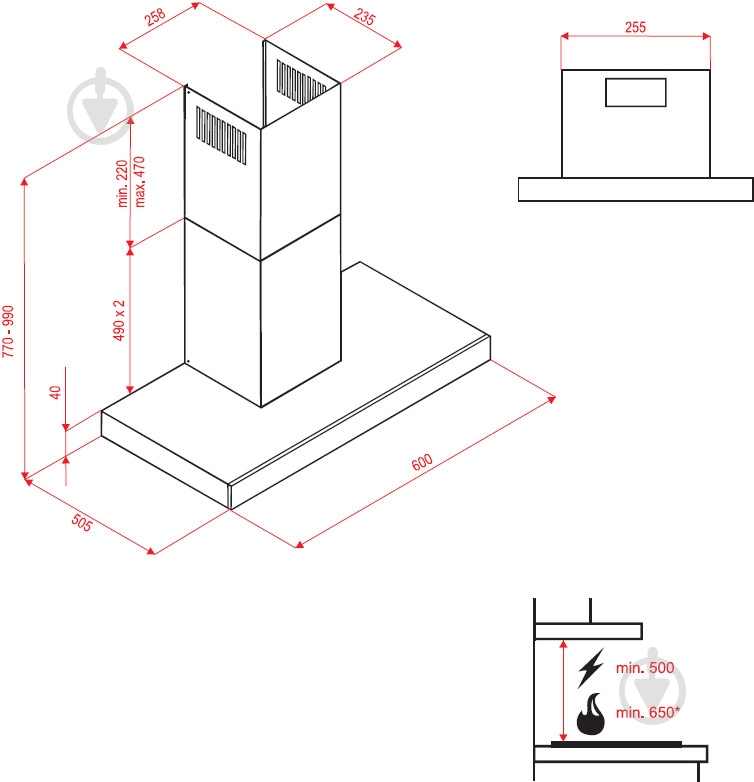 Вытяжка Perfelli TS 6851 I/BL - фото 10