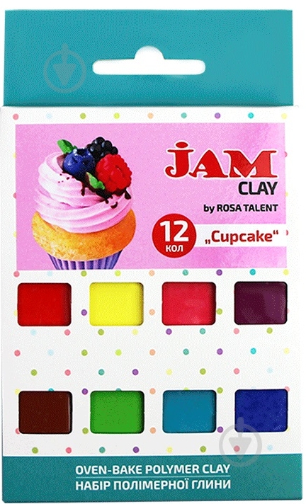 Пластика Jam Clay Cup cake 12 шт. 20 г - фото 1