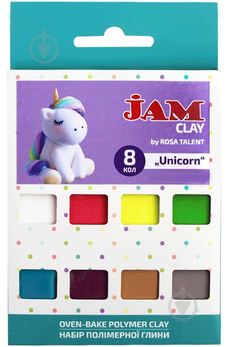 Пластика Jam Clay Unicorn 8 шт. 20 г - фото 1