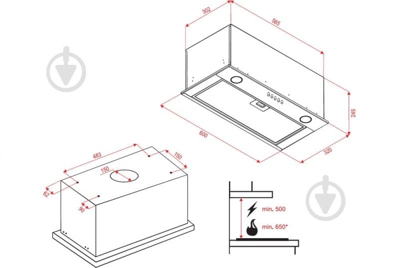 Вытяжка Perfelli BI 6812 W LED - фото 6