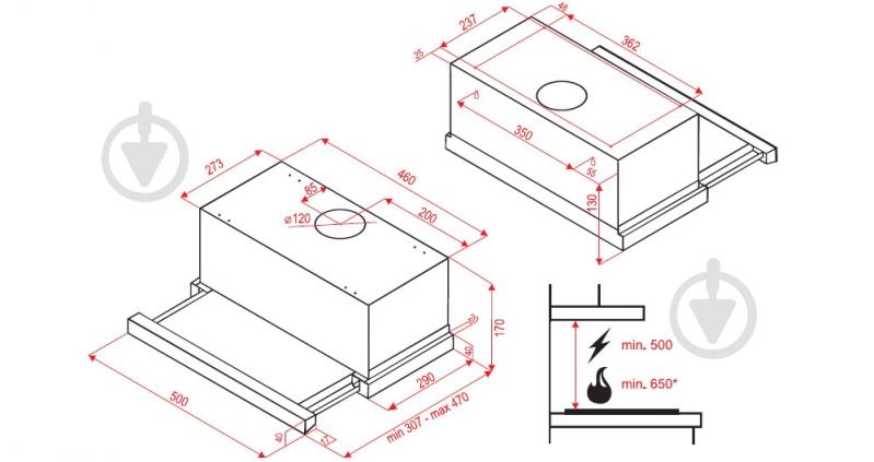 Витяжка Perfelli TL 5102 I - фото 8