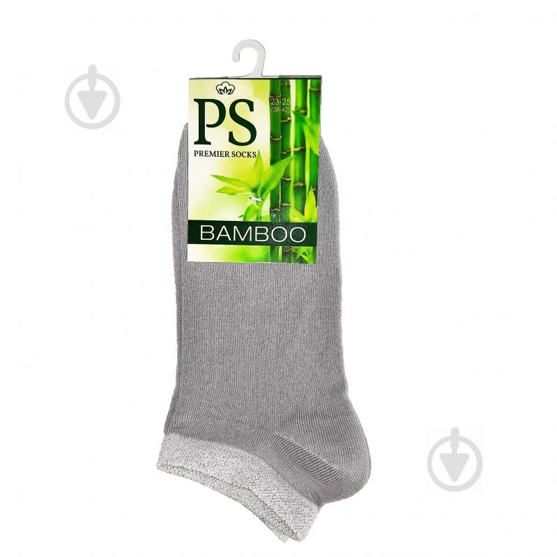 Шкарпетки Premier Socks Бамбук з люрексом Socks корот. р.23-25 сірий - фото 1