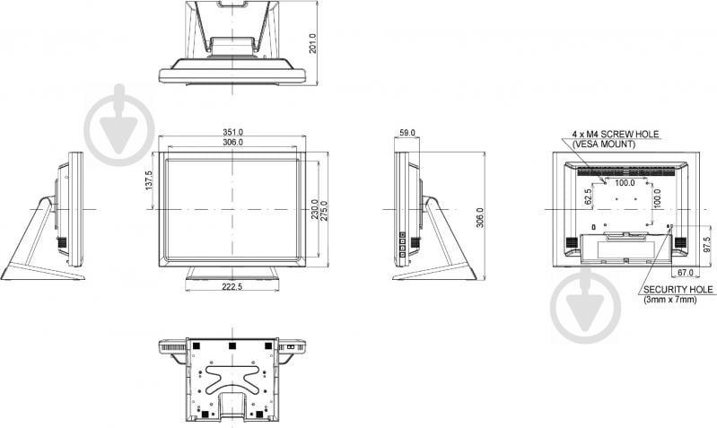 Монітор Iiyama ProLite 15" (T1531SR-W3) - фото 13