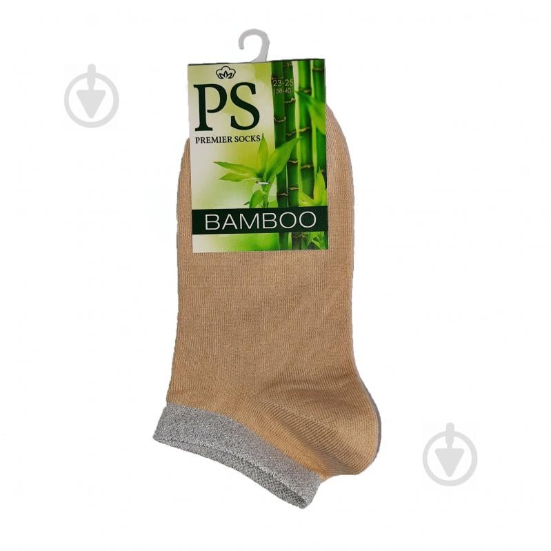 Шкарпетки Premier Socks Бамбук з люрексом Socks корот. р.23-25 бежевий - фото 1