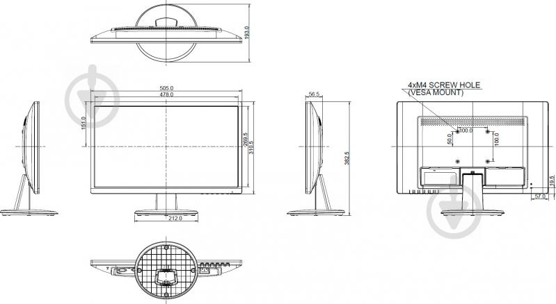 Монітор Iiyama ProLite 21,5" (E2282HD-B1) - фото 7