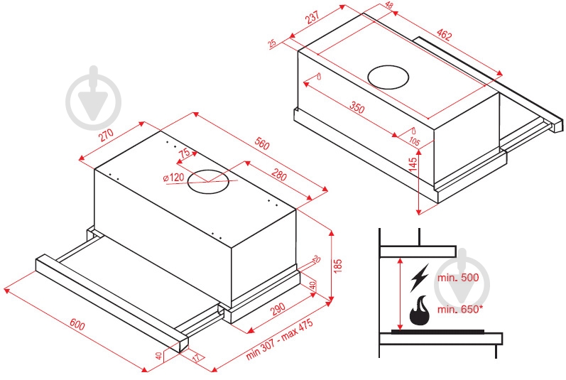 Вытяжка Perfelli TL 6612 I LED - фото 7