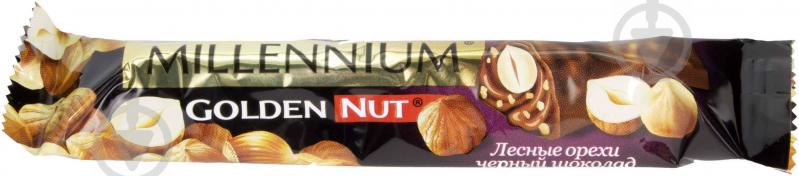 Шоколад Millennium черный Golden Nut черный с цельным лесовым орехом 40 г 40 г - фото 1