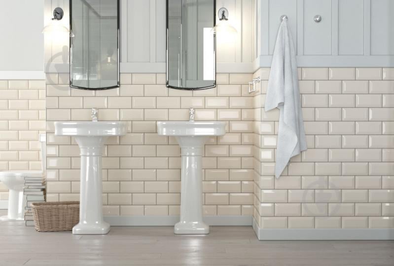 Плитка Golden Tile Metrotiles beige 461011 10х20 см - фото 4