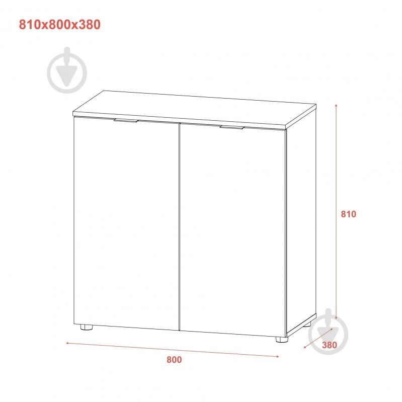 Комод Doros Рон 3 800x810x380 мм белый/белый - фото 7 Комод Doros Рон 3 800x810x380 мм белый/белый - фото 7