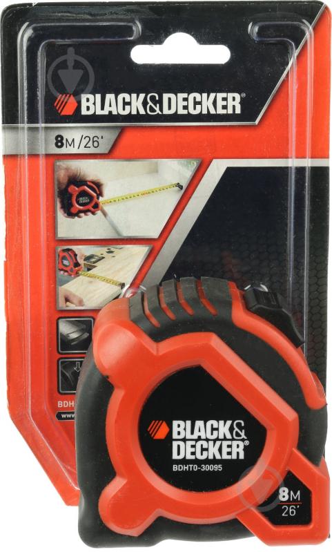 Рулетка Black+Decker BDHT0-30095 8 м x 25 мм - фото 4 Рулетка Black+Decker BDHT0-30095 8 м x 25 мм - фото 4