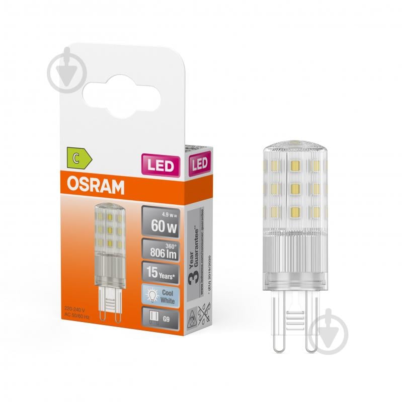 Лампа світлодіодна Osram 4,9 Вт G9 220 В 4000 К PIN 60 CW - фото 1