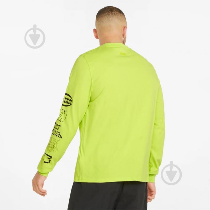 Футболка Puma QUALIFIER LS TEE 53210707 р.M салатовий - фото 2