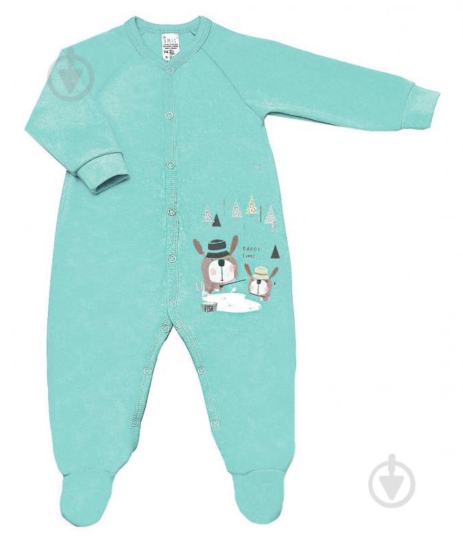 Комбинезон детский Smil р.74 бирюзовый 108564 - фото 1 Комбинезон детский Smil р.74 бирюзовый 108564 - фото 1