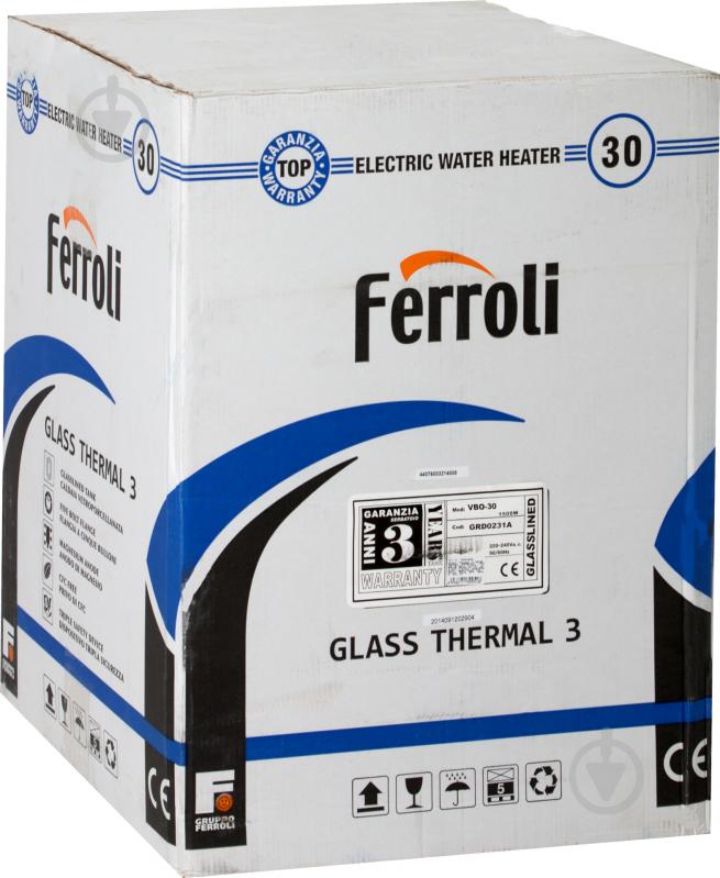 Бойлер Ferroli Glass Thermal 3 VBO30 - фото 4