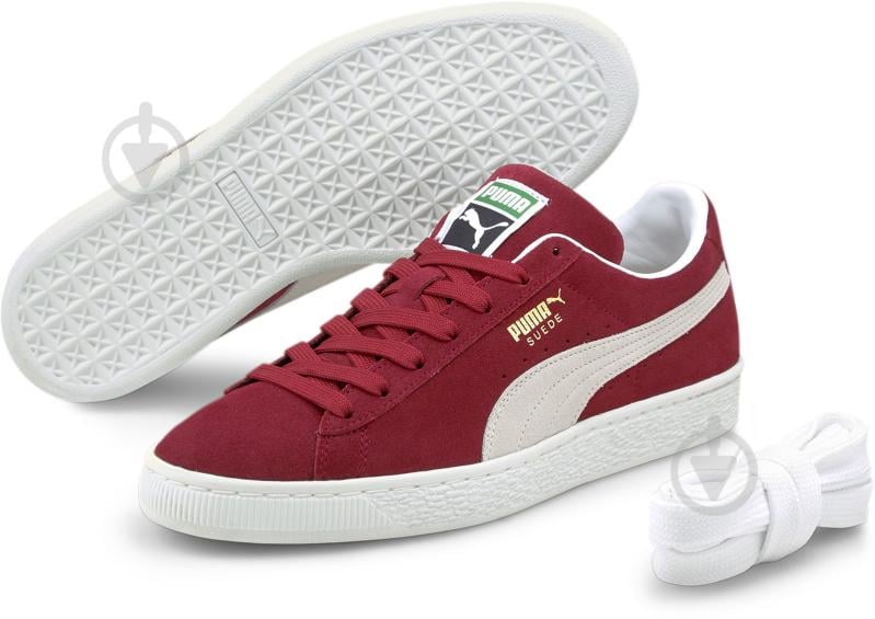 Кросівки чоловічі демісезонні Puma SUEDE CLASSIC XXI 37491506 р.47 червоно-білі - фото 7