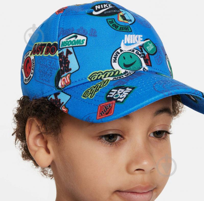 Кепка Nike PRINTED HBR CURVE BRIM CAP 8A2966-B68 4-7Y синій - фото 2