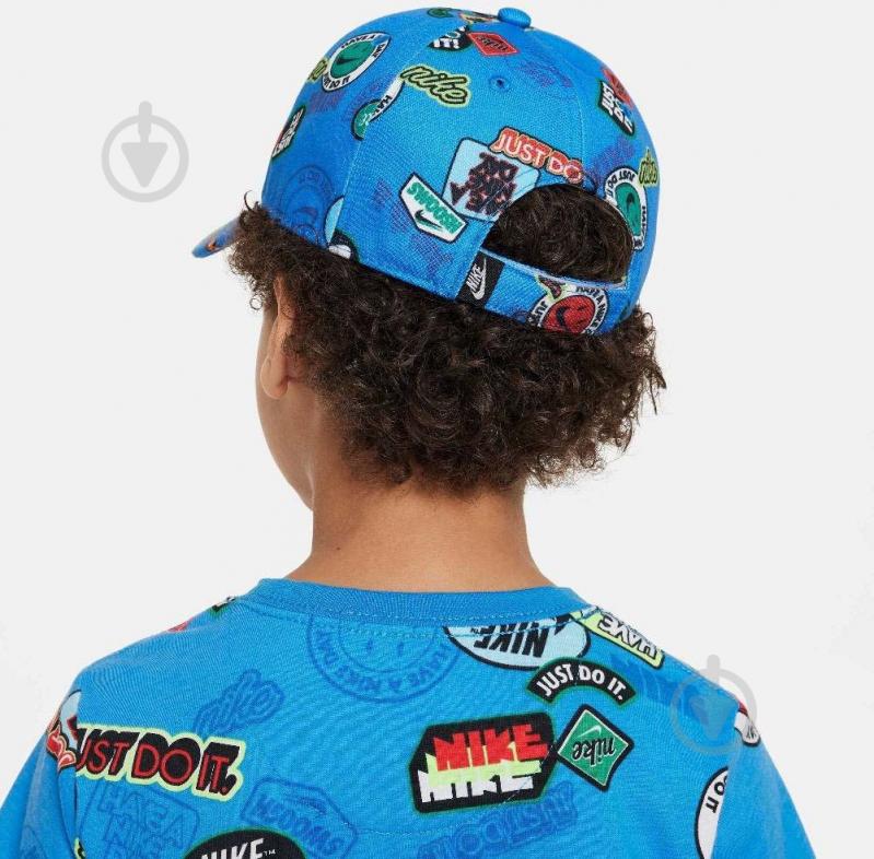 Кепка Nike PRINTED HBR CURVE BRIM CAP 8A2966-B68 4-7Y синій - фото 3
