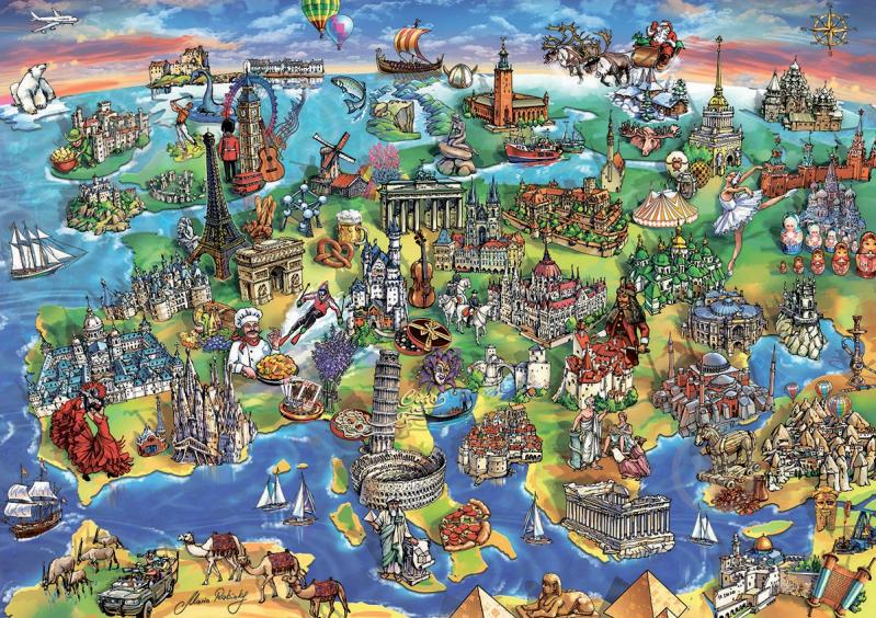 Пазл Educa Интересная Европа EDU-16752 - фото 2