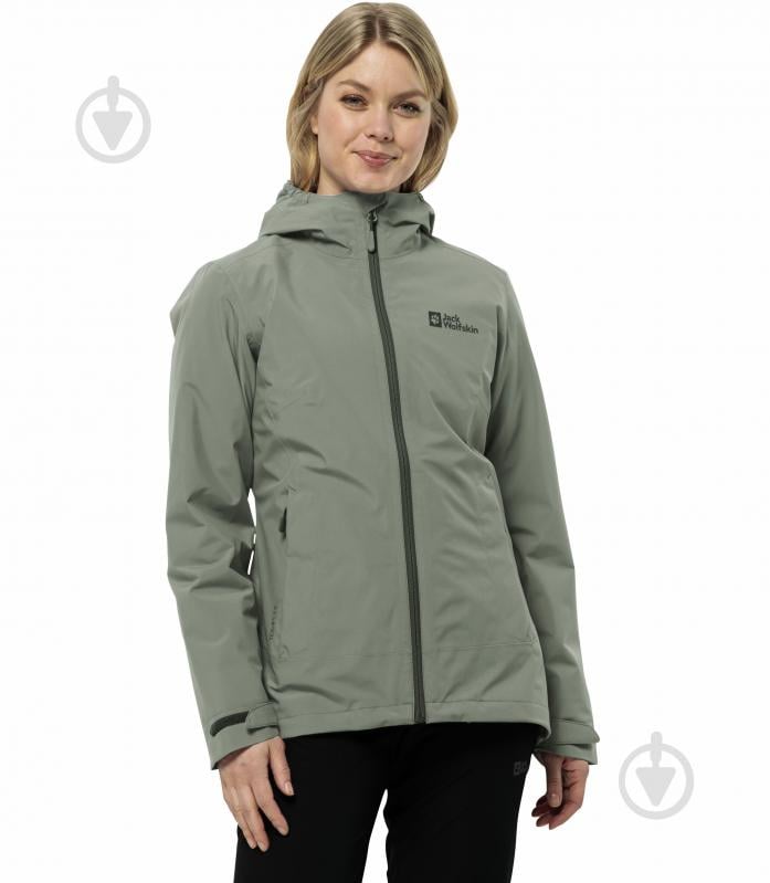 Куртка женская демисезонная Jack Wolfskin MOONRISE 3IN1 JKT W 1115621_4137 р.XS светло-зеленая - фото 2 Куртка женская демисезонная Jack Wolfskin MOONRISE 3IN1 JKT W 1115621_4137 р.XS светло-зеленая - фото 2