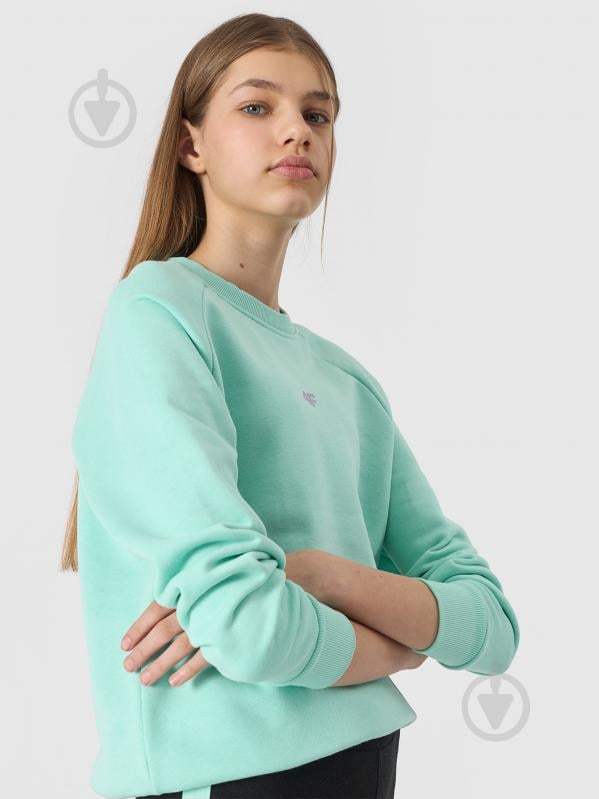 Світшот 4F SWEATSHIRT F0920 4FJWSS24TSWSF0920-47S р.158 бірюзовий - фото 1