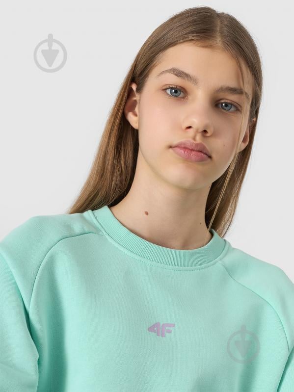 Світшот 4F SWEATSHIRT F0920 4FJWSS24TSWSF0920-47S р.158 бірюзовий - фото 4