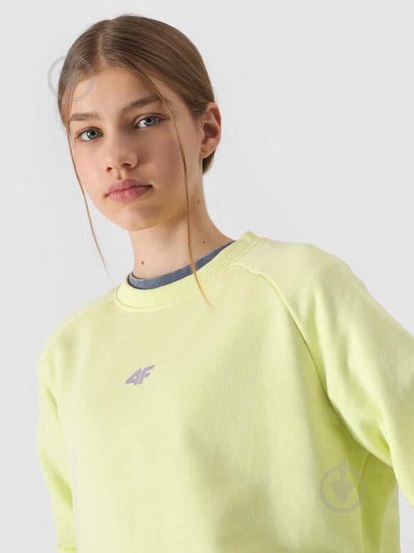 Свитшот 4F SWEATSHIRT F0920 4FJWSS24TSWSF0920-72S р.158 желтый - фото 4